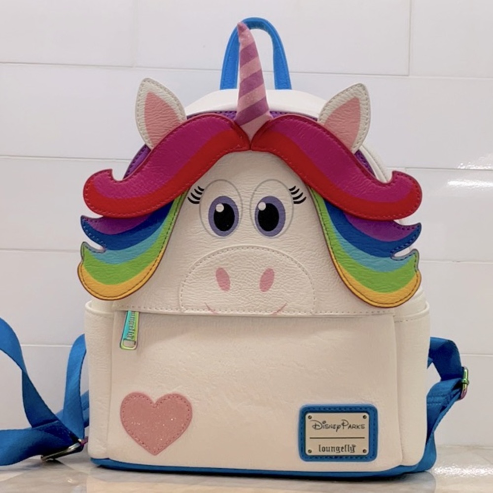 Loungefly Disney Parks Pixar Inside Out Rainbow Unicorn Mini Backpack
